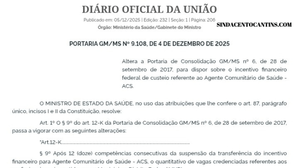 Portarias Punitivas do Ministério da Saúde: Como ACS e ACE Devem Enfrentar o Bloqueio de Recursos e Defender Seus&nbsp;Direitos